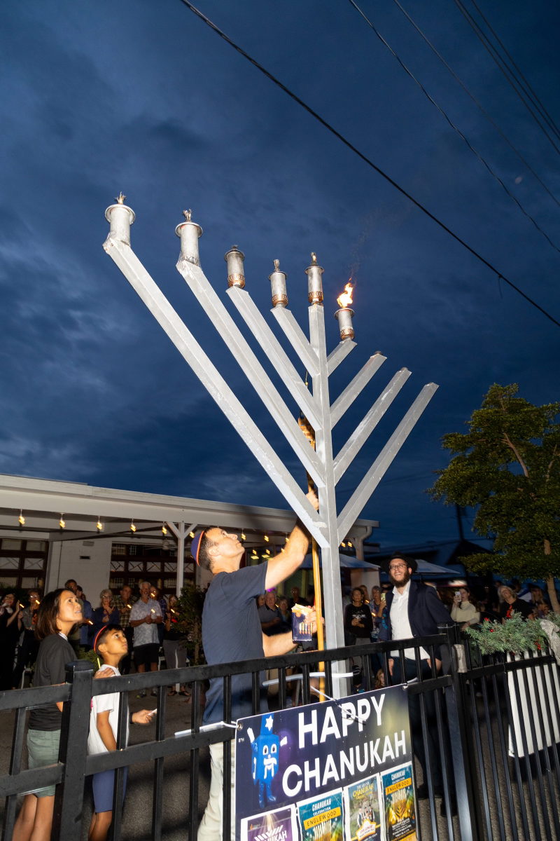 Public menorah lighting