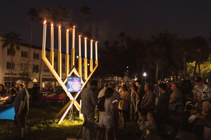 Public menorah lighting